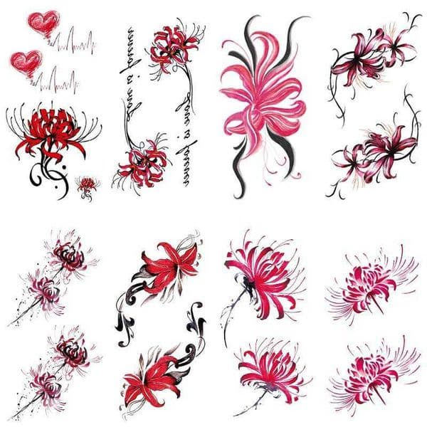 Bian An Flower Tattoo Sticker for Women's Chest, clavicle, and wrist Fashion Personalized Photography to Cover Traces Simulation