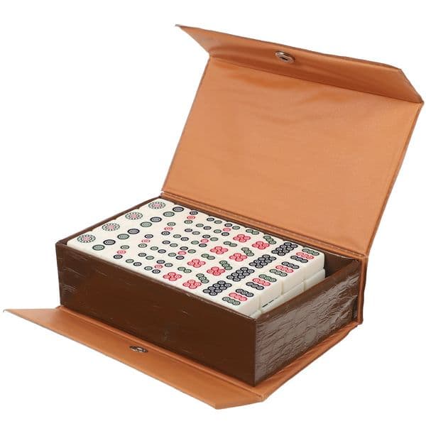 Mahjong Set Game Chinese Mini Portable Tiles Sets Travel Tile Traditional Table American Games Board Mahjongg Jong Party Large 240102