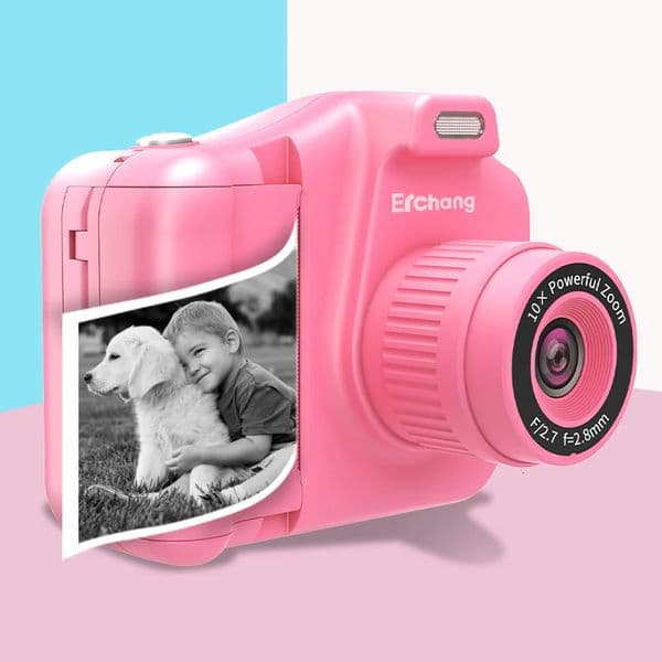 Children's Camera With Print Kids Instant Digital Po Girl's Toy Child Video Boy's Birthday Gift 240106