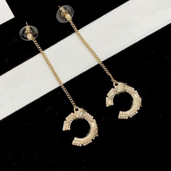Long Designer Earrings Pearl Earrings Woman Luxury Letter Jewelry Women Diamond Earrings Jewelry