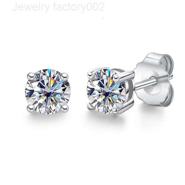 Personalized 925 Sterling Silver Jewelry Earrings Fashion 4 Claws 3 4 5 mm Moissanite Stud Earrings