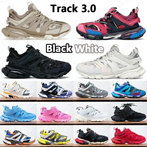 2024 Casual Shoes Triple S track 3.0 Sneakers Transparent Nitrogen Crystal Outsole Running Shoes Mens Womens Trainers Black White Green EUR 35-45