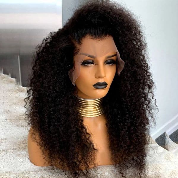 Deep Wave Lace Front Human Hair Wigs 180% Density 13x4 Lace Frontal Wigs Brazilian Curly Lace Clousure Wig Synthetic Pre Plucked