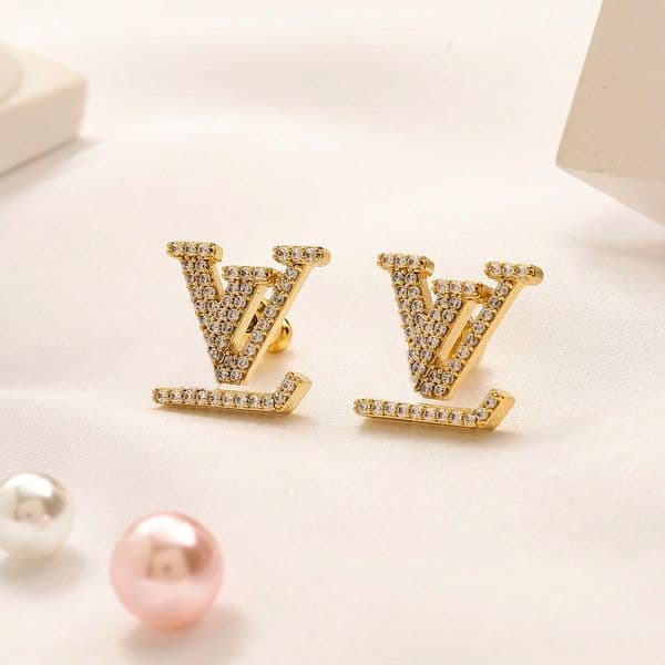 Designer Earrings Women Stud Earring Fashion Classic Style Women Crystal 18K Gold Plated Earrings Jewelry Accessories