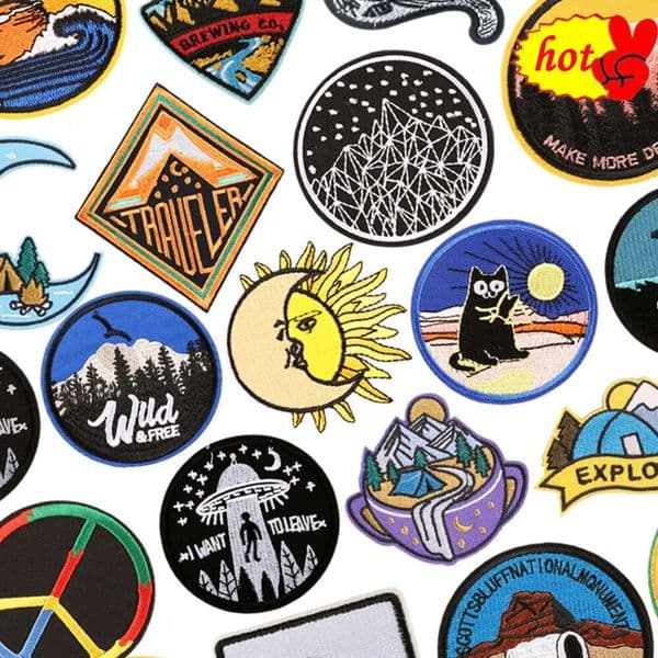 2026 Embroidery Patches For Clothing Iron On Outdoor Jacket Termoadesive Designer Sew Mochila Jeans Cat Ufo Parche Badges cologne Stripe Diy perfume Free Shippi