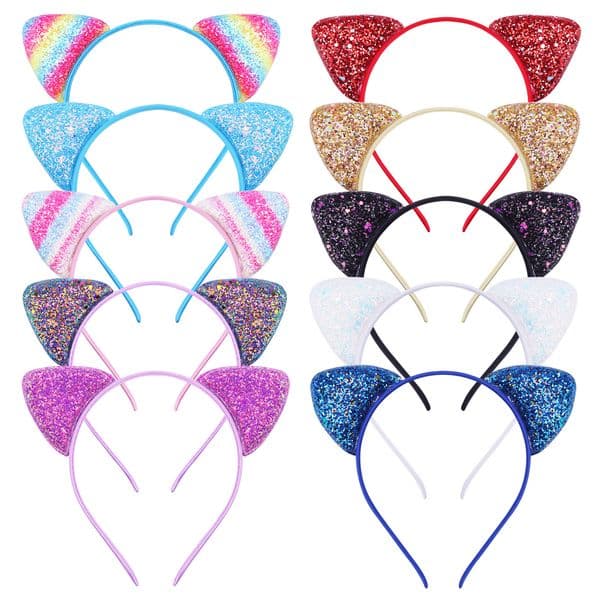 Love Sequin Hair Hoop Valentine's Day Heart Headband Glitter Hair Clip Heart Shaped Squin Hair Accessories for Girls and Women Wedding Birthday