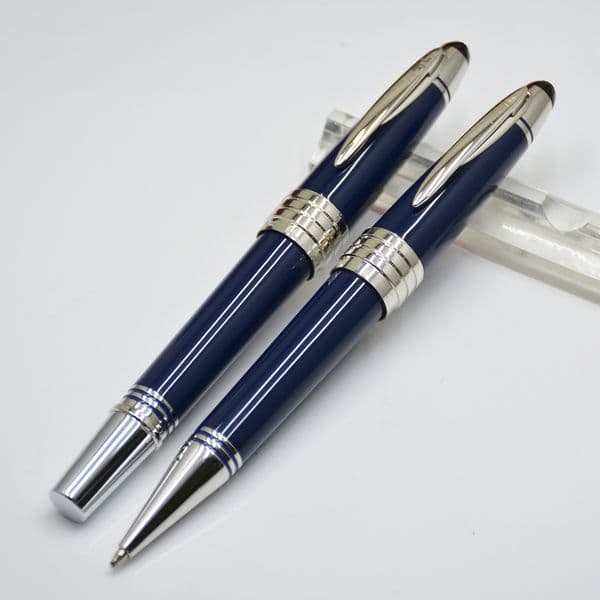 wholesale high quality JFK Dark Blue Black Roller ball Ballpoint / Fountain pen office stationery Promotion Write ink pens Gift