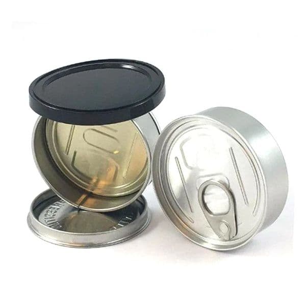 wholesale 100ML Food Storage Jars Caviar Sardine Beef Coffee Dry Herb Bottle Easy Open Ring Pull Empty Tuna Tin Cans Press In Bottom ZZ