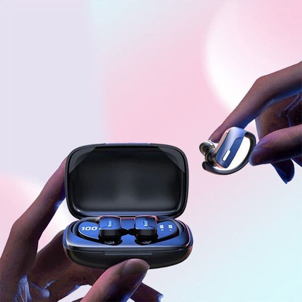 Wireless Earbuds Headphones Sport Earphones with LED Display TWS Stereo Deep Ear Buds with Earhooks Waterproof inEar Builtin Mic