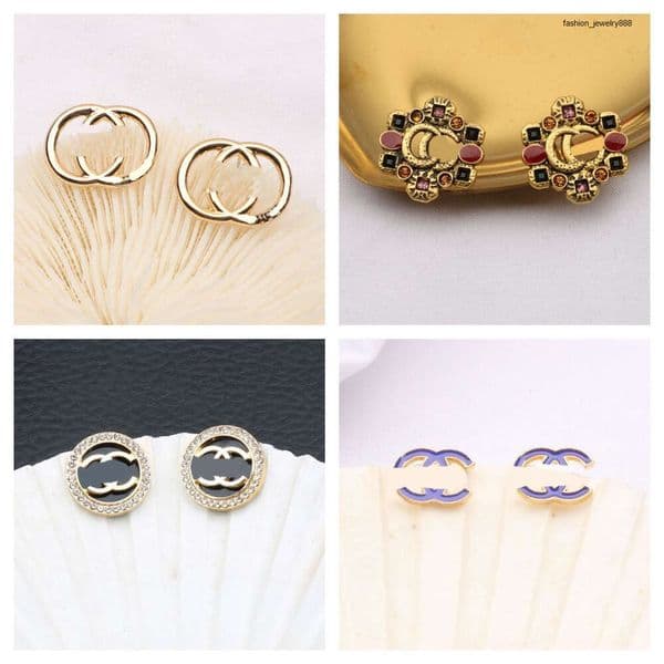 fashion stud designer earring diamond pearl earrings high end Accessories Christmas Gifts Collocation Various Styles 20style earring diamond party gift earrings