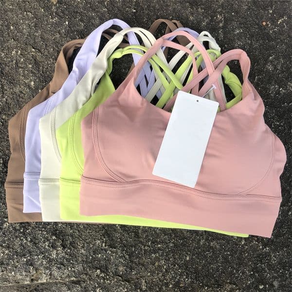 Women Cross Strap Shockproof Beautiful Back Clothing Breathable Quick Dry Yoga Bra Fiess Sports Underwear Workout Gym Tank Tops Running Casual Brassiere L250812