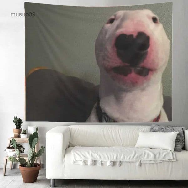 Tapestries Funny Walter Dog Meme Tapestry KwaiiAnimal Dogs Tapestry Wall Hanging Room Decoration Aesthetic Outdoor Flags Blanket Yoga L260529