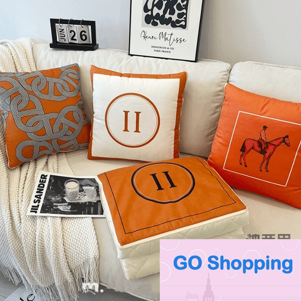 Orange Italian Pillow Blankets Blanket Car Two-in-One Dual-Use Siesta Noon Break Living Room Sofa Cushion Cover Wholesale