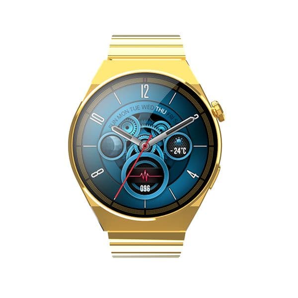 JS5 Golden Smart Watch 1.52 Inch HD Full Round Screen NFC Wireless Charging Wristwatches BT Call Music Player Relojes Inteligentes Smartwatch High Quality