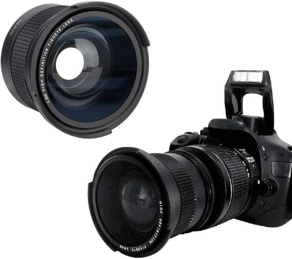 52MM 0.35x HD Fisheye Nikon Wide Angle Lens Macro Portion for D7100 D7000 D5500 D5300 D5200 D5100 D3500 D3400 D3300 D3200 Nikon Canon Sony Pentax DSLR Cameras