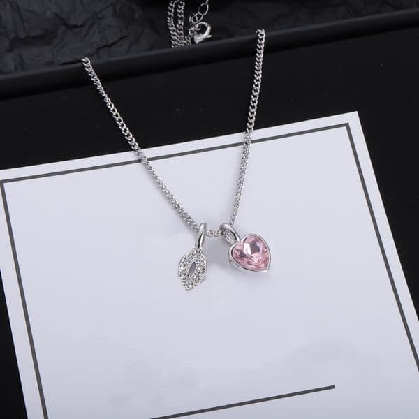 Fashion Diamond Love Necklaces For Woman Chokers Pearl Necklace Bow Designer Necklace Gift Chain Jewelry