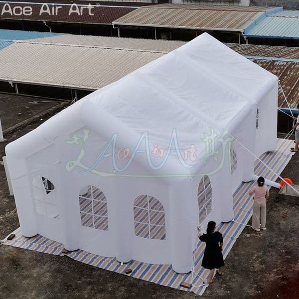 wholesale Multi-Windows 8mLx5mWx4mH Inflatable Wedding Tent House With and Air Blower for Party or Other Event