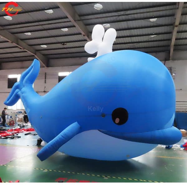 Outdoor Activities 8mL (26ft) With blower Giant Inflatable Dolphin Balloon Blow Up Sea Animal Balloon Inflatable Ocean Dolphin Model For Decoration
