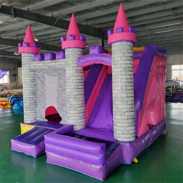 Inflatable Children Bounce House Cartoon Trampoline Jumping Castle with Slide PVC Bounce Combo for Kids Air Blower free ship to your door
