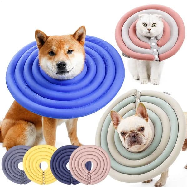 Protective Cat Dog Collar Anti-lick Bite Surgery Recovery Elizabethan Collar Circle Healing Cone Collar Pet Supplies 240801