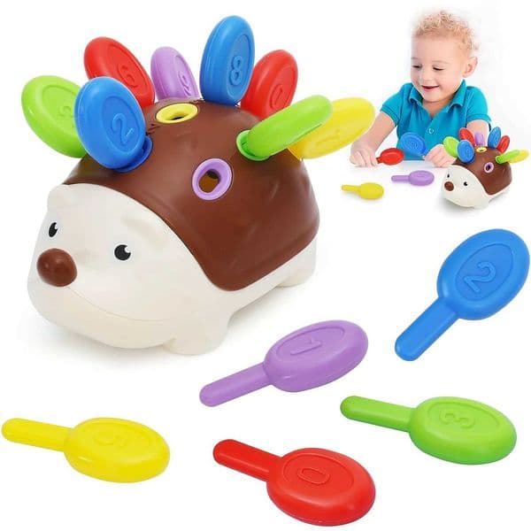 Montessori Sensory Hedgehog Toys For Baby.Toddler Fine Motor Skills Learning Sensory Toys Early Education Sorting Skills Y240801