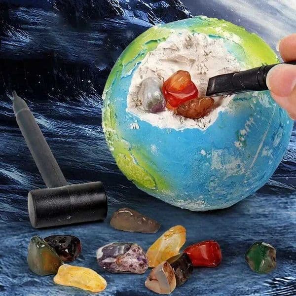 Children Archaeological Digging Toy Treasure Planet Gem Ore Exploration of The Solar System Mining Science Educational Toys Y240801