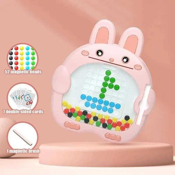 1pcs Magnetic Drawing Board Toys For Kids Large Doodle Board with Magnet Pen and Beads Montessori Educational Preschool Toy Set Y240801
