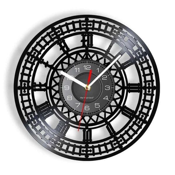 Big Ben Clock Tower Travel Landmark Wall Art Clock London Big Ben Vinyl Record Wall Clock England Travel Souvenir GiftM240731
