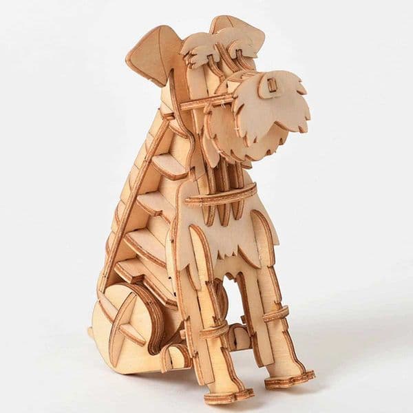 3D Wooden Animal Puzzle Sherina dog model Kits Wood Craft Brain Teaser Wood Gifts for ChristmasM240731