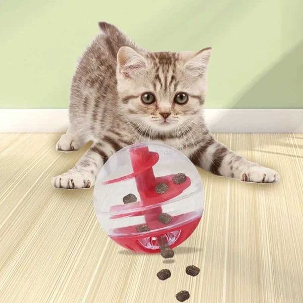 Interactive Cat Food Feeder Ball Pet Toys Slow Feeder Cats Dogs Playing Toys Increase Pet IQ Treat Ball Cats Fun BowlXJ240801