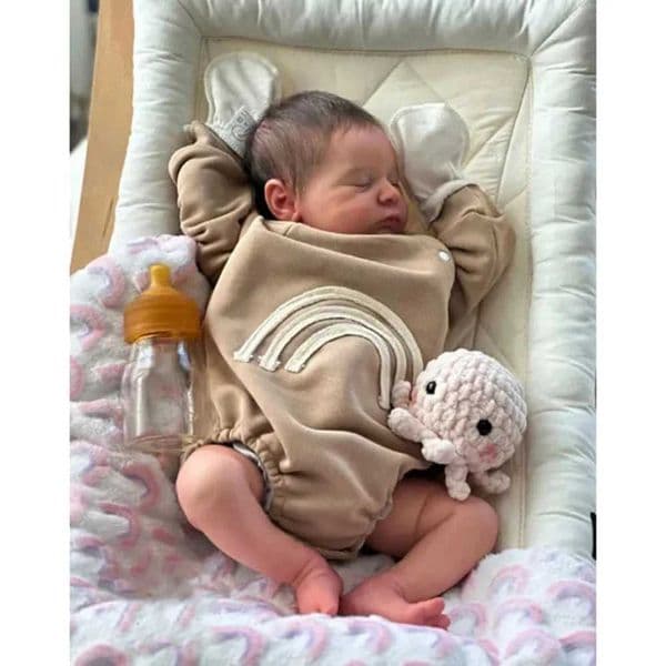2026 New Labubu Outfit 19Inch Laura With Hand Rooted Hair Babies Doll Reborn Newborn Sleeping Baby Real Soft Touch Reborn Dolls Nina Girl Doll Toys
