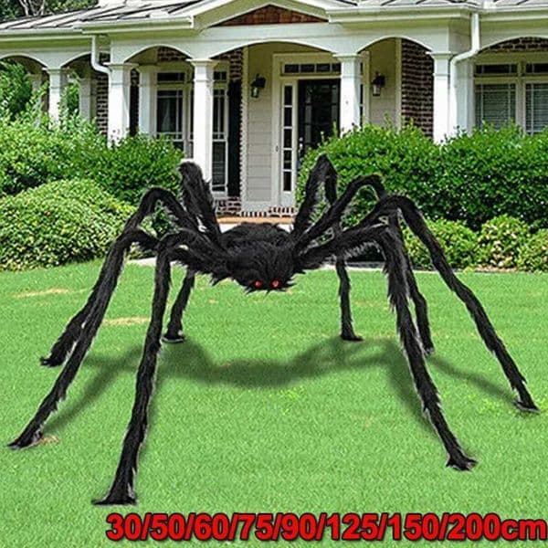 Halloween Spider Oversized Plush Black Spider Halloween Party Decoration Outdoor Home Bar Haunted House Horror Props 30-200cm Y240801