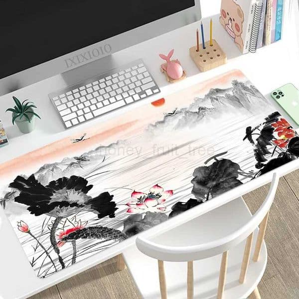 Mouse Pad Gaming Flower Aesthetics XL HD Large Mousepad XXL Mechanical Keyboard Pad Carpet Soft Office Desktop Mouse PadM240802