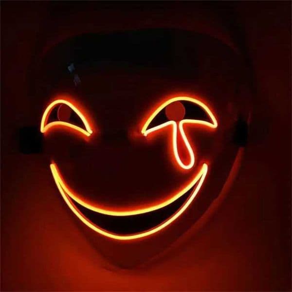 Luminous Mask Soft Light Abs Scary Clown Mask Show Party Clothing Stand Out In The Crowd Halloween Led Mask Led Light Mask 2aaXJ240802