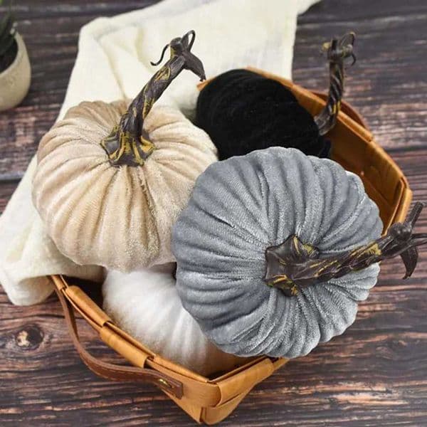 1PC Harvest Pumpkins Flannelette Pumpkins Thanksgiving and Halloween Decorations Y240801