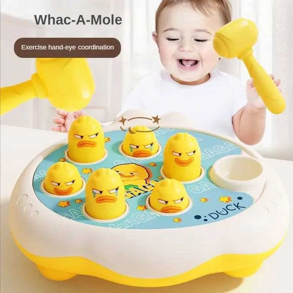 Cartoon Whac-A-Mole Montessori Baby Toy Toddler Educational Birthday Gift Animal Theme Knocking Game Parent Child Board Game Boy Y240801