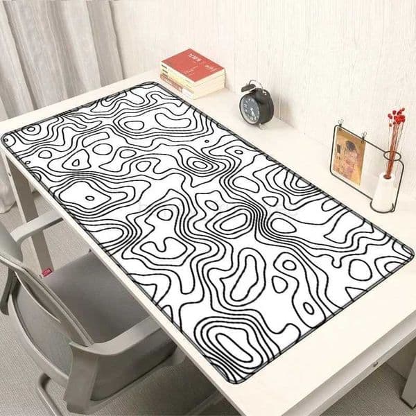 Mause Pad Gaming Laptops the Table Black and White Pc Computer Mouse Mats Deskmat Custom Ink XXL Cartoon Hot Laptop Gamer CarpetM240802