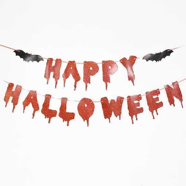 Halloween Blood Banner Garland Hanging Flag Decor Happy Halloween Party Decoration 2024 Home Haunted House Supplies Y240801
