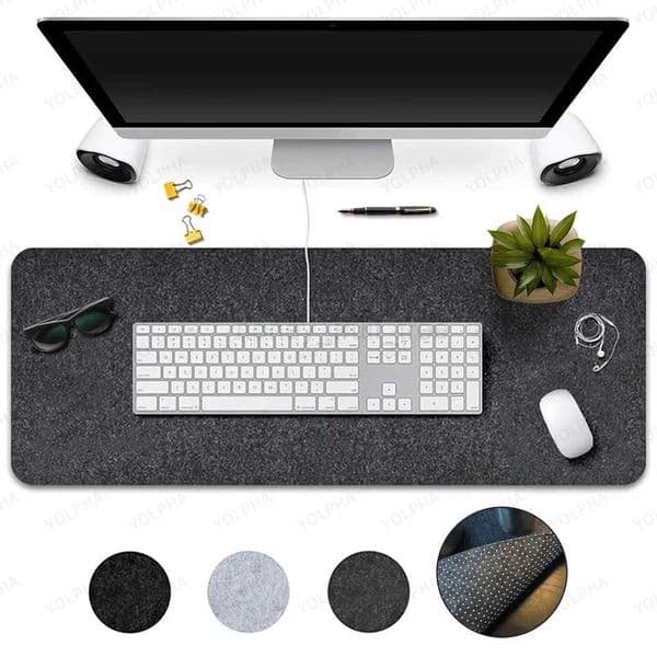 Mouse Pad Large Size Wool Felt Office Computer Desk Protector Mat Table Laptop Cushion Non-slip Gaming Accessories Keyboard MatM240802