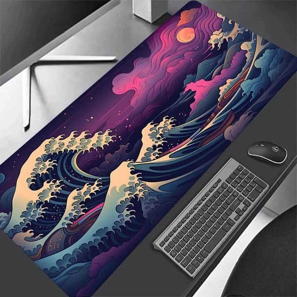 Style Great Wave Off Art Large Size Mouse Pad Anime Cute Natural Rubber PC Computer Gaming Mousepad Dragon Desk Mat Locking EdgeM240802