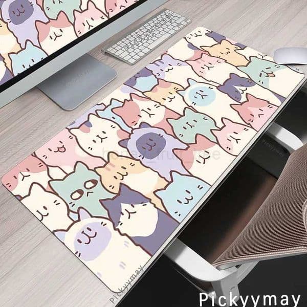 Cute Mouse Pad Kawaii Cat Computer Keyboard Rubber Mats Table Carpets Office Desk Mat Anime Mouse Mat Non-slip Pc Rugs For GiftsM240802