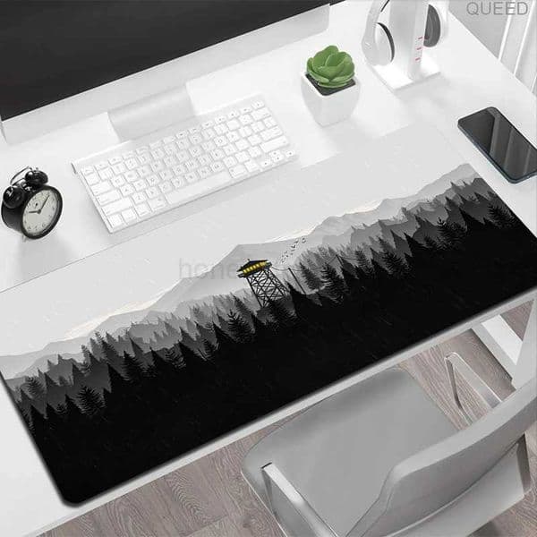 Laptop Keyboard Gaming Mats Mause Ped Forest Trees Xxl Mouse Pad Gamer Black Mousepad Computer Tables Desk Mat PC Office CarpetM240802