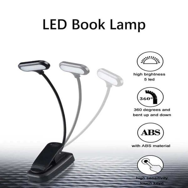 Adjustable LED book light portable mini protective reading light clip on desk lamp battery powered learning reading desk lamp X241122