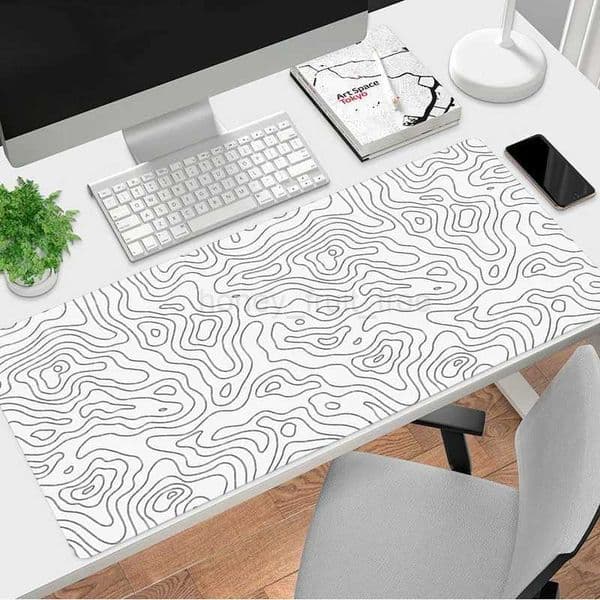 Black and White Lines Mousepad HD Printing Computer Alfombrilla Gaming Mouse Pad Keyboard PC Tapis De Souris Mausepad DeskmatM240802