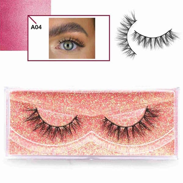 3D Natural Mink Eyelash 13mm False Eyelash Wispy Cross Fluffy Mink Eyelash Extension Makeup Eyelash Mink Eyelash Beauty W240803