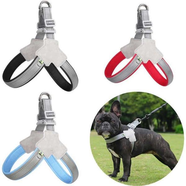 Pet Dog Harness For Small Medium Dogs Cat Reflective Puppy Cats No Pull Breathable Mesh Saddle Pet Chihuahua Bulldog Supplies Y240803