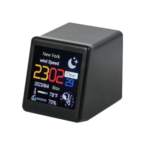 Small Portable Smart Wifi Weather Station Display Temperature Humidity Time Alarm Clock Desktop Decoration 260323