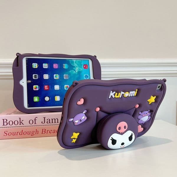 Cartoon Kids Cases For Samsung Galaxy Tab A9+ A9Plus 11 inch A9 8.7inch 3D Cartoon Stand Kickstand Tablet Cover Soft Silicone Shockproof Cases with Shoulder Strap