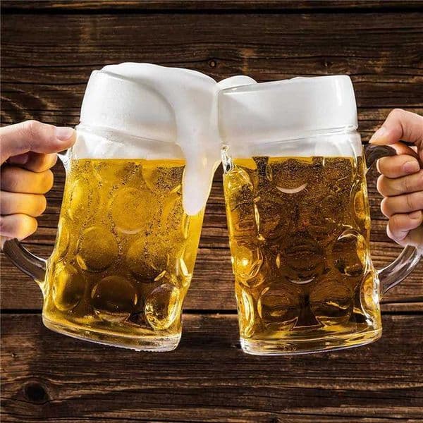 1000ML Beer Glasses Mug Large Capacity Thick Beer Mug Glass Crystal Glass Cup Transparent With Handle for Club Bar Party HomeM240803