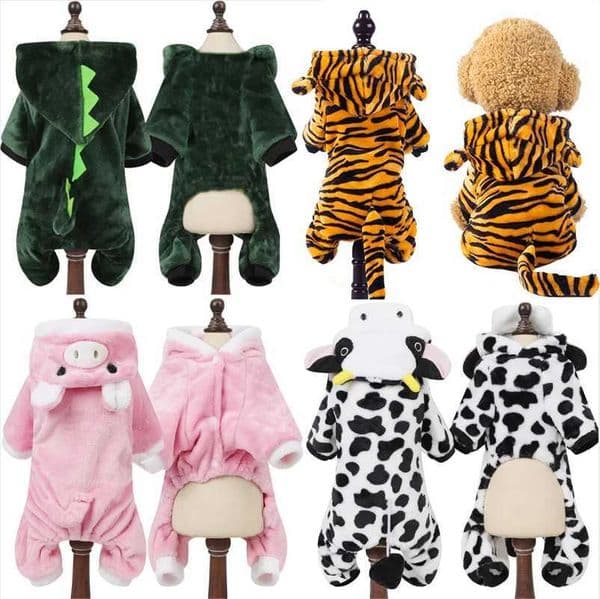 Pet Dog Clothes Soft Warm Fleece Dogs Jumpsuits Pet Clothing for Small Dogs Puppy Cats Hoodies Chihuahua Yorkshire Costume Coats Y240806